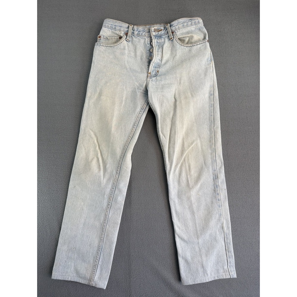 Vintage Levi's 501 Jeans Mens 32x29 Light Wash Straight Denim USA 2002 Y2K